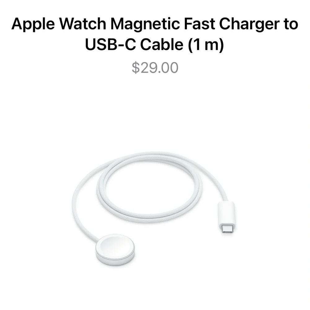Apple USB-C Magnetic Charger for Watch - White